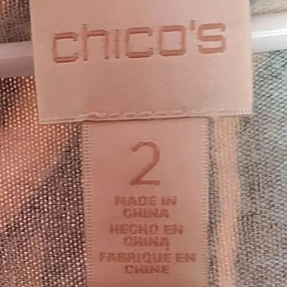 Chico's V-Neck Blouse Chico' Size 2 - Picture 8 of 8